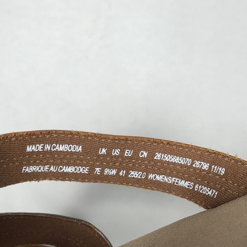 Sandalias Clarks Collection Ada Lilah Slides para mujer 9,5 W marrón plateado metálico - Imagen 10 de 12