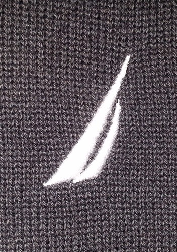 Suéter Nautica Logotipo Blanco Negro Blanco Rayas Azul Nuevo con Etiquetas $50 XL Pullover c723 - Imagen 5 de 9