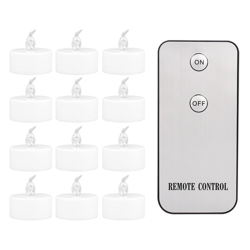 6-24x FLICKERING LED TEA LIGHT CANDLES FLAMELESS OPERATED w/ BATTERIES REMOTE - Picture 14 of 24