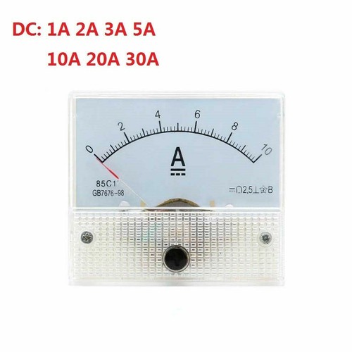 50uA-30A DC Amperemeter 5V-300V DC/AC Voltmeter 85C1/85L1 Analog Panel Meter 65*56 mm - Bild 18 von 36