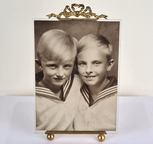 Cadre Photo Avec Photo, en Laiton, Um 1900 O562 - Photo 10/10