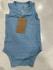 Kyte baby Sleeveless Romper Stream Turquoise Blue 6-12 Months