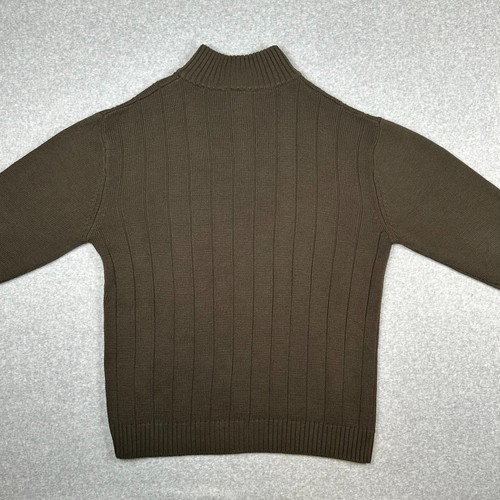 SouthPole Sweater Mens XL Brown Ribbed 1/4 Zip Mock Neck Pullover Hip Hop Street - Picture 4 of 10