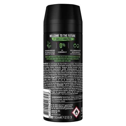 AXE Spray Corpo Africa, senza sali di alluminio (8 x 150 ml) - Foto 3 di 7