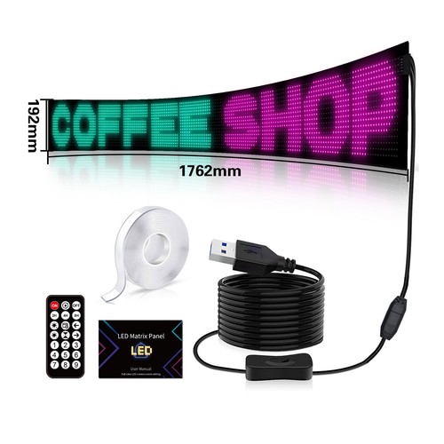 USB Dynamic RGB LED DIY Sign Scrolling Message Display Screen APP Programmable - Picture 21 of 21