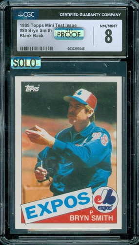 1985 TOPPS MINI # 88 BRYN SMITH TAN PROOF CGC 8 MAC SOLO FINEST 5 MADE RARE - Picture 1 of 6