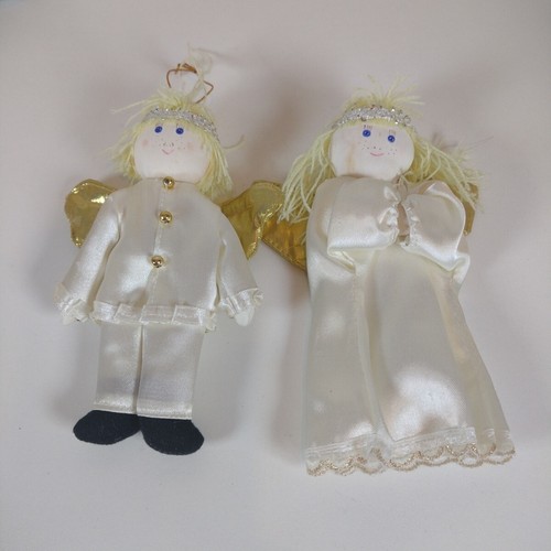 32 Vintage 80's/90's Christmas Tree Decorations Bundle Thread Bauble Angel Santa - Picture 15 of 21