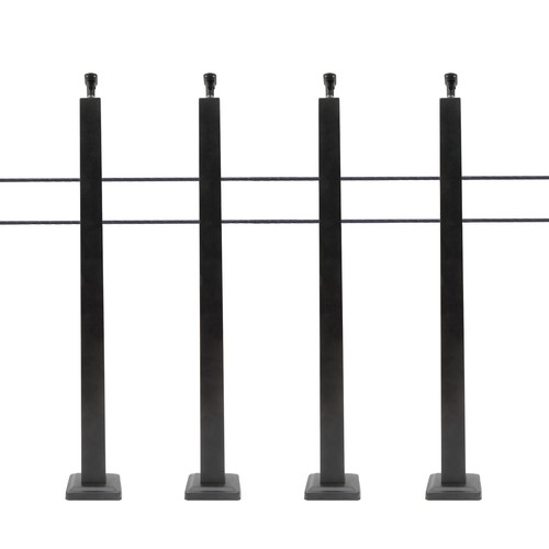 Postes de barandilla de cable de 4 piezas postes de esquina de 36"x2"x2" postes de valla de acero inoxidable pretaladrados - Imagen 6 de 17