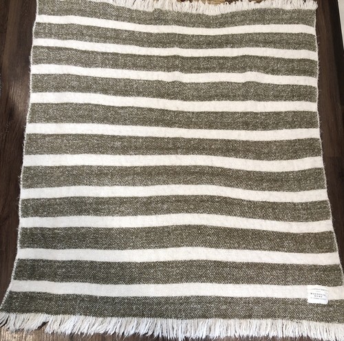 Magnolia Home Joanna Gaines Loloi Duke Cozy Throw Blanket 50x60 Striped Camel - Picture 10 of 11