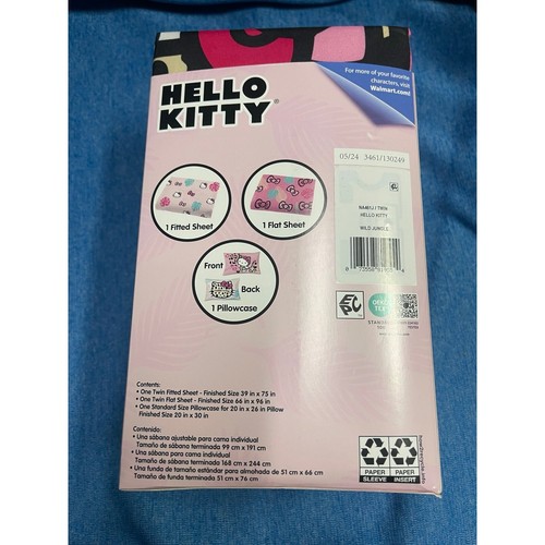 Juego de sábanas dobles Hello Kitty Cheetah 3 piezas rosa - Imagen 2 de 3