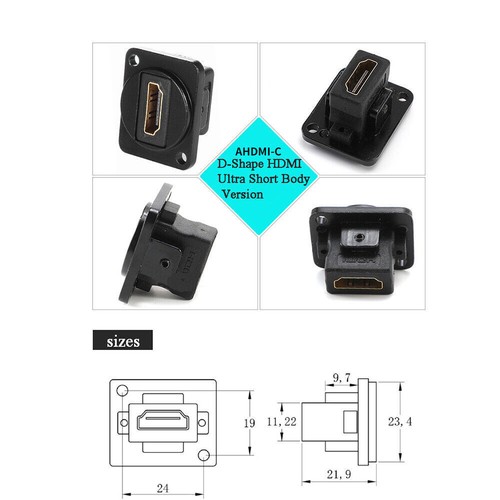 Montaje en Panel Tipo D USb3.0/2.0 Hdmi Hembra-Hembra Conector de Metal Enchufe - Imagen 8 de 48