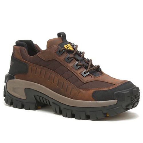 CAT Caterpillar P91338 Men's Invader Steel Toe Dark Brown Leather Work Shoes