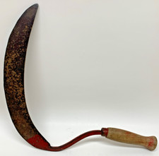 VTG 12" Sickle Scythe Tool Hand Austria Harvest Weed Cutting Hand Made In Italy