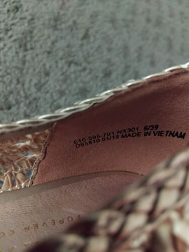 NEXT FOREVER COMFORT METALIC GOLD WEAVED LOW WEDGE SHOES SIZE 6/39 BNWT - Picture 4 of 12