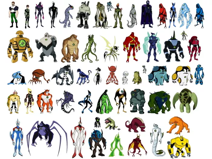 V3332 Ben 10 All Aliens Characters Cartoon TV Series Art Decor WALL POSTER  PRINT