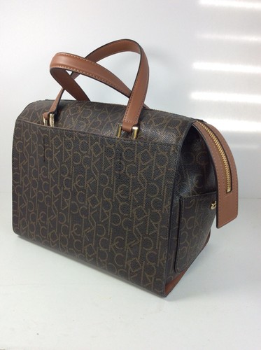 Black/Gold Calvin Klein Logo Large 12”x9”x6.5” Purse Tote Handbag Style H3JDE1XT - Picture 11 of 12