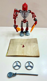 LEGO Bionicle Metru Nui 8736 Toa Hordika Vakama Complete w/ 2 Rhotuka Spinners