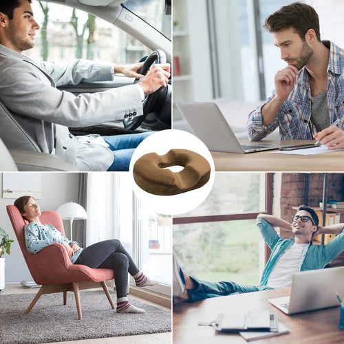 Donut Pillow Seat Cushion Memory Foam Hemorrhoid Tailbone Pad for Office Chair - Picture 7 of 15