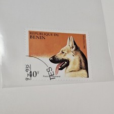 GERMAN SHEPHERD DOG STAMP DOGS COLLECTIBLE DOG28*