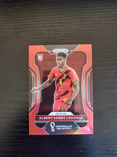 Albert Sambi Lokonga - 2022 Panini Prizm FIFA World Cup #13 - RED PRIZM RC /399