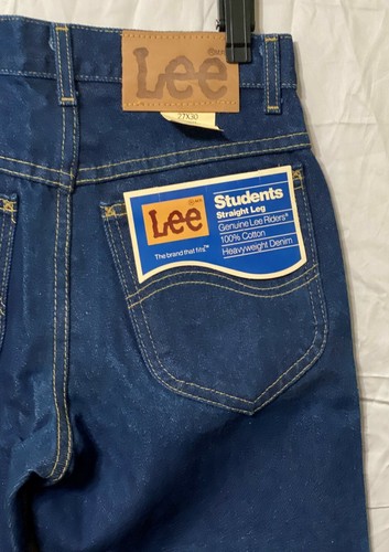 Lee Riders Jeans 27 x 30 Brand New Men Denim Straight Leg Students Dark Blue - Picture 9 of 10
