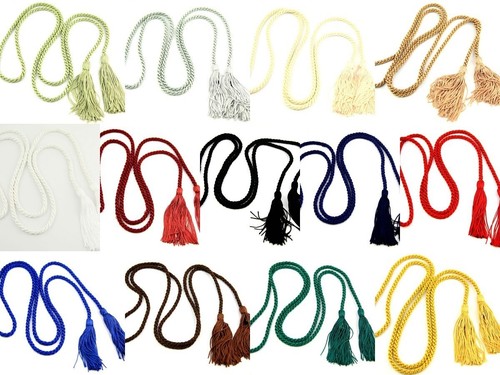 DRESSING GOWN TASSELED CORD 7mm wide & 1.5 Metres long Lots of Colours - Picture 18 of 43