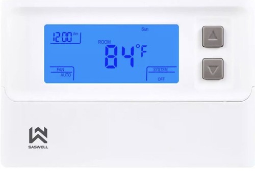 Nicht programmierbares Thermostat, Wärmepumpenthermostat 24 Volt mit Hintergrundbeleuchtung weiß  - Bild 1 von 6