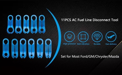 11PCS AC Fuel Line Quick Disconnect Tool Set for Ford GM Chrysler Mazda - Picture 6 of 6