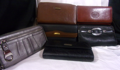VTG. LOT OF 6 DESIGNER LEATHER WALLETS-Rosetti,Peridot,BrightonMakowsky,JGHOOK+ - Picture 1 of 19