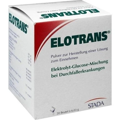 STADA CONSUMER HEALTH DEUTSCHLAND GMBH Elotrans Pulver 20 Beutel bei Durchfall Elektrolyt-Glucose-Mischung PZN 3400504