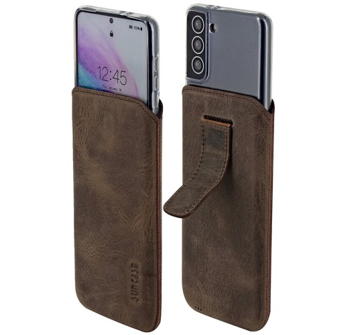 Suncase Leather Cover Bag IN Antique Braun + Silicone Cover for Samsung Galaxy - Zdjęcie 6 z 9