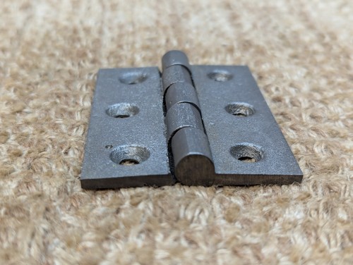 Herrajes antiguos para puerta con bisagra a tope de hierro fundido de 2 3/16" x 3" - Imagen 3 de 5