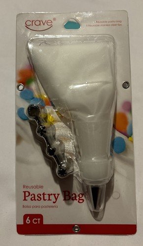 Crave Pastry Bag with Five Different Stainless Steel Nozzles