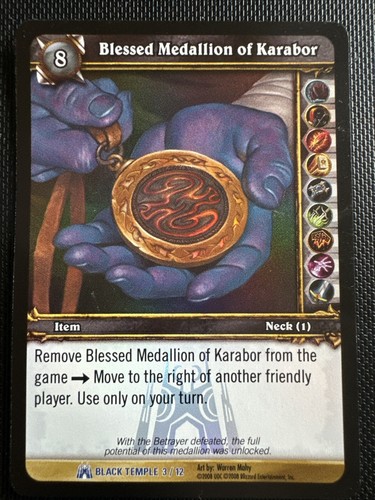 World of Warcraft TCG Blessed Medallion of Karabor (Foil) - Black Temple Treasur - Bild 1 von 3