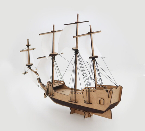 3D Wooden Puzzle Pirateship Puzzle, 3D Pirateship DIY, Prite Ship, 3D DIY, - Picture 6 of 6