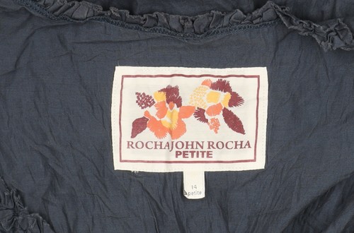 Rocha John Rocha Petite Blue Sleeveless Dress Size 14 - Picture 4 of 12