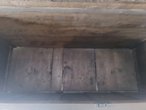 Large Antique Solid Oak Coffer Linen Fold Panels - Picture 16 of 23