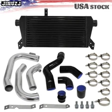 Front Mount Intercooler+Pipe Kit for Audi A4 1.8T Turbo B6 Quattro 02-06 Black