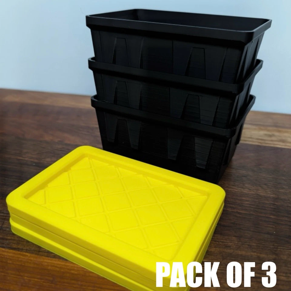 Lowes/Home Depot Rep Teeny Tiny Tote Mini Contenedor de Almacenamiento con Tapas JUEGO DE 3 Foto 3 de 3