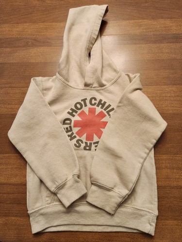 Red Hot Chili Peppers Hoodie Sweatshirt Child's Size 4 Logo Tan Hooded Pullover - Picture 2 of 5