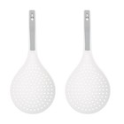 2 Pcs Stielsieb Kunststoff Nudelsieb Löffel Küchensieb Pasta Utensil