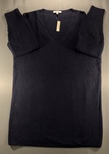 Madewell Relaxed V-Neck Blue Ribbed Sweater Dress NWT Wool Blend Size Large