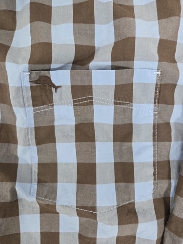 Tommy Bahama Long Sleeve Button Down Shirt Men's XL Blue Brown Checkered - Picture 5 of 17