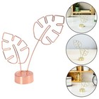 2PCS Table Number Holders Clips - Leaf Shaped Photo Display Stand Memo Clip -