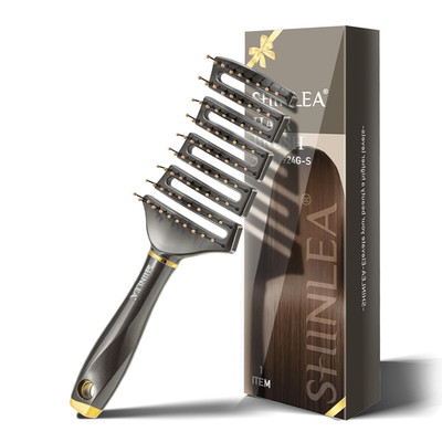 Curved Detangling Brush for Curly Hair, Professional Vented Anti-Tangle Brush fo