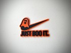 Just Boo It. Halloween Wall Sign | Funny Ghost Wall Art | Spooky Season | Orange