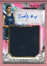 Zach Edey 2024-25 Topps NBA Inception Rookie Jumbo Jersey Autograph 33/99