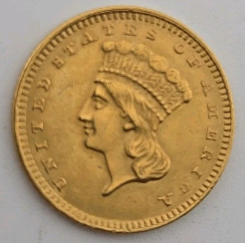 Photo of a 1861-P Gold Dollar from an eBay listing that sold on Jun 30, 2026