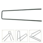 30 Pcs Green Metal Lawn Fixing Nails U Shaped Turf Stakes for Garden