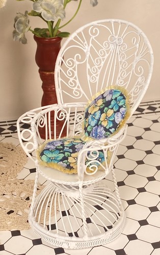 Dolls House Table & Chairs Lot Boho Wicker Garden Conservatory & Acc 12th Scale - Picture 3 of 8